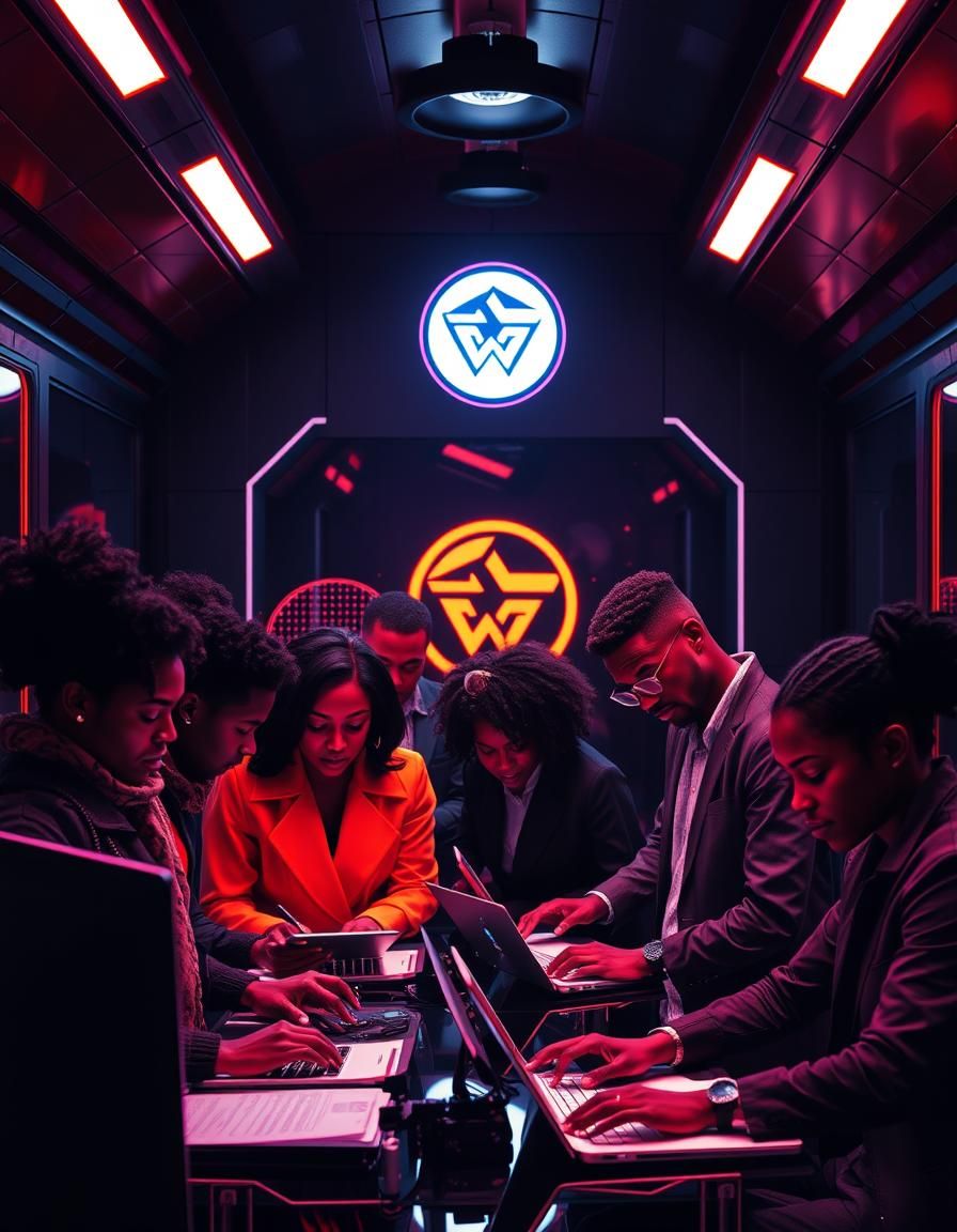 People collaborating in a workspace